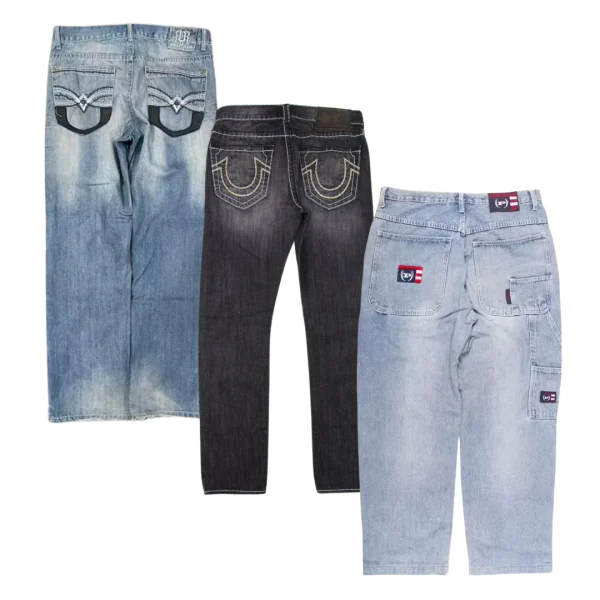 Embroidered Y2K Hip Hop Jeans 50x
